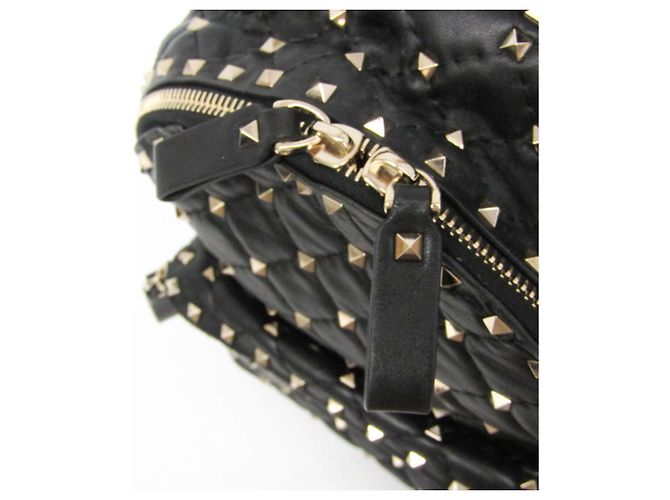 Valentino Garavani Lockstuds Spike Mini Backpack Schwarz - Ansicht 11