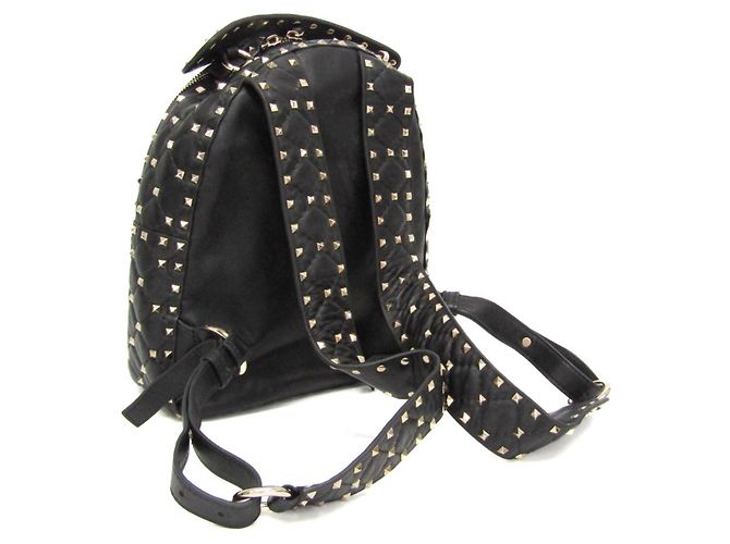 Valentino Garavani Lockstuds Spike Mini Backpack Schwarz - Ansicht 3