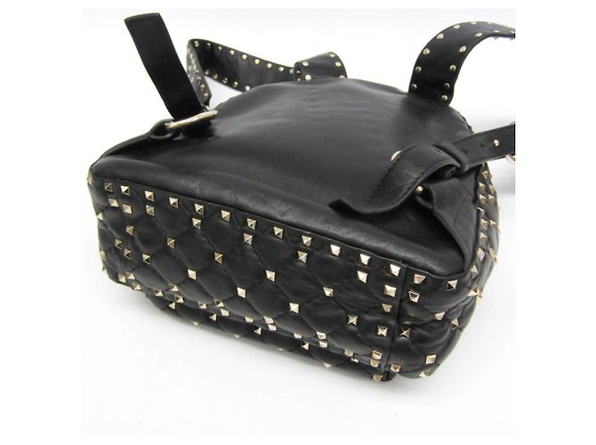 Valentino Garavani Lockstuds Spike Mini Backpack Schwarz - Ansicht 5