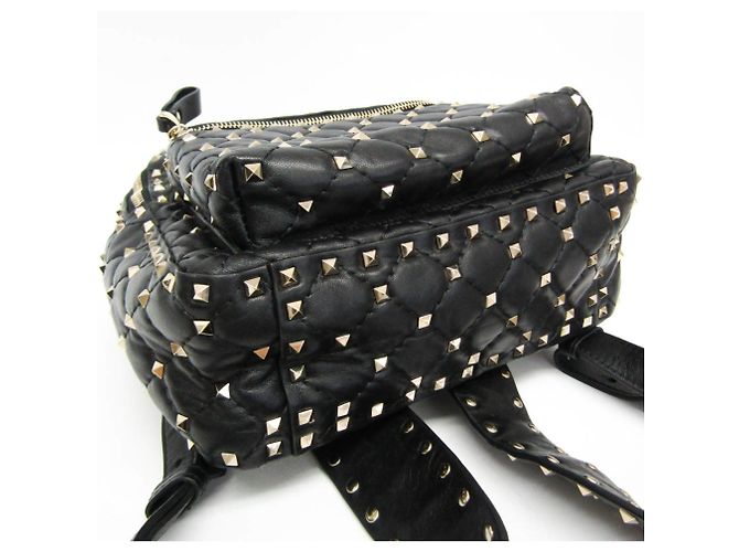 Valentino Garavani Lockstuds Spike Mini Backpack Schwarz - Ansicht 7