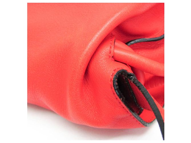 Borsa a tracolla in pelle Loewe Flamenco Flap Rosso - vista 13