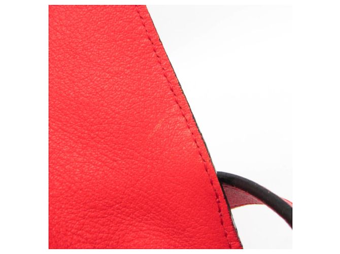 Borsa a tracolla in pelle Loewe Flamenco Flap Rosso - vista 18