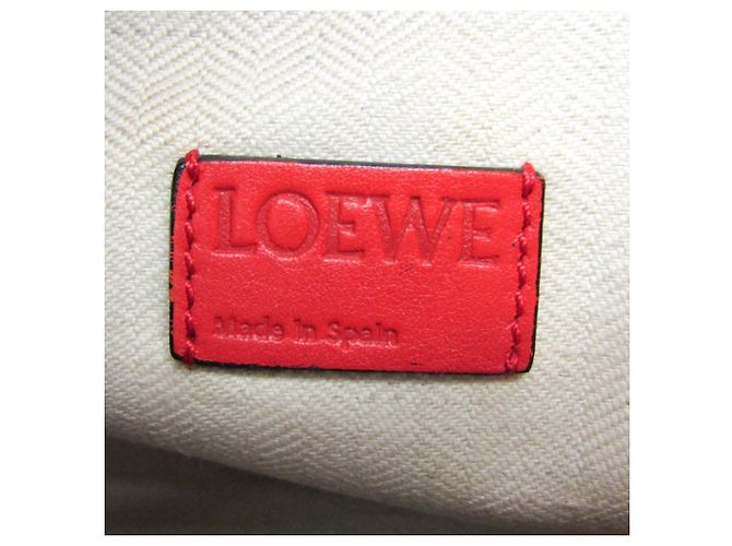 Borsa a tracolla in pelle Loewe Flamenco Flap Rosso - vista 19