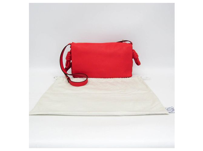 Borsa a tracolla in pelle Loewe Flamenco Flap Rosso - vista 2
