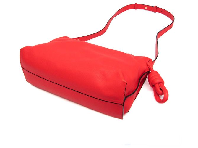 Borsa a tracolla in pelle Loewe Flamenco Flap Rosso - vista 3