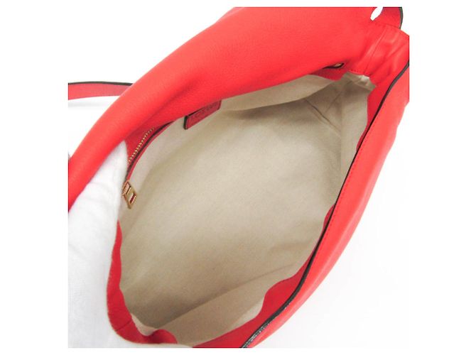 Borsa a tracolla in pelle Loewe Flamenco Flap Rosso - vista 4