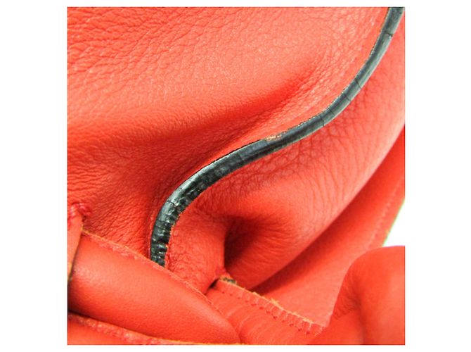 Borsa a tracolla in pelle Loewe Flamenco Flap Rosso - vista 5
