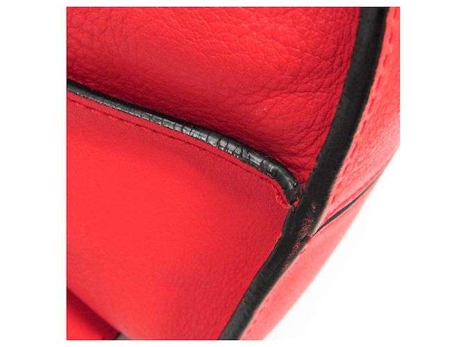 Borsa a tracolla in pelle Loewe Flamenco Flap Rosso - vista 6