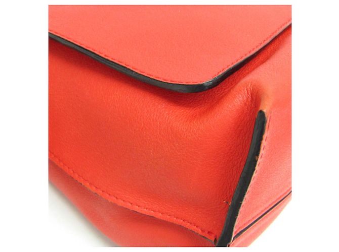 Borsa a tracolla in pelle Loewe Flamenco Flap Rosso - vista 7