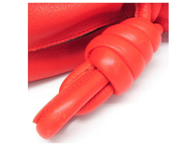 Borsa a tracolla in pelle Loewe Flamenco Flap Rosso - vista 9