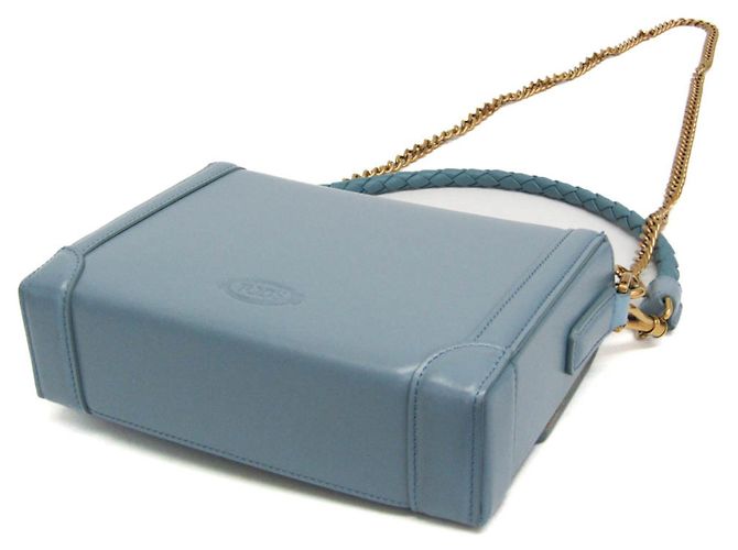 Borsa a Spalla con Catena Tod's T-Timeless Blu chiaro - vista 3