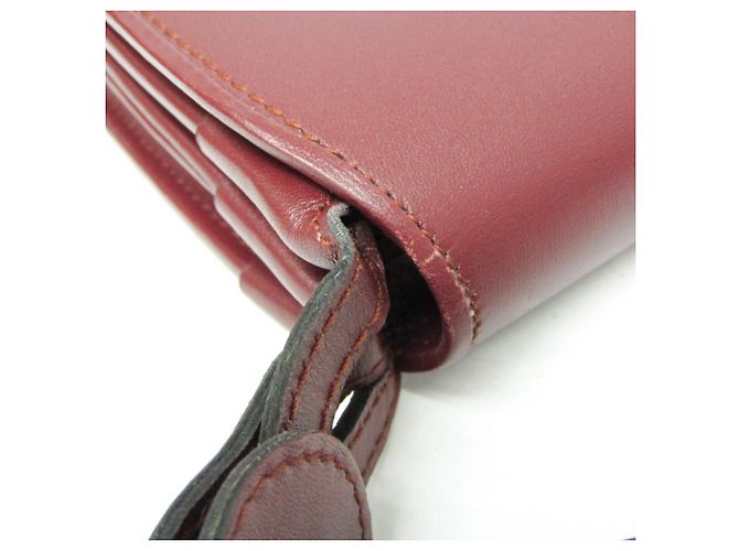 Borsa a tracolla in pelle Cartier Must Bordeaux Bordò - vista 10