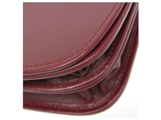 Borsa a tracolla in pelle Cartier Must Bordeaux Bordò - vista 6