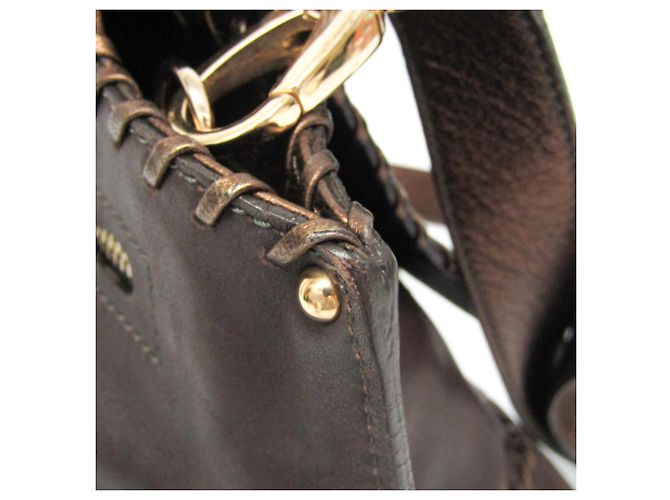 Borsa Salvatore Ferragamo Gancini Sophia Marrone Bronzo - vista 10