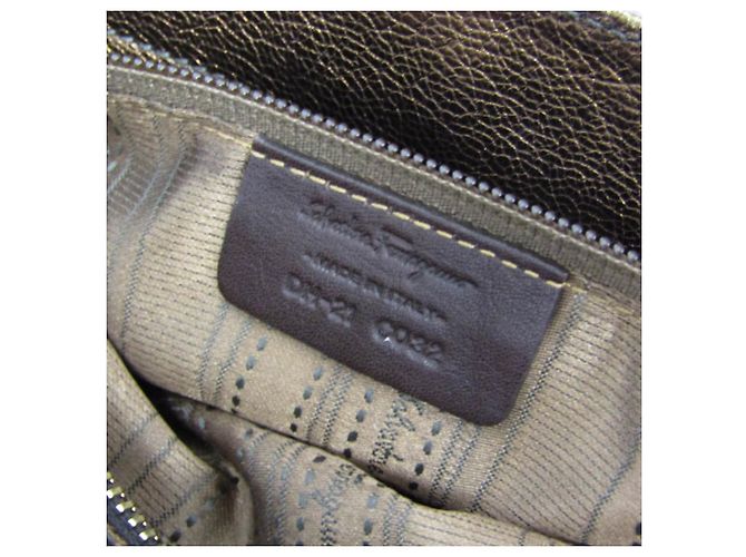 Borsa Salvatore Ferragamo Gancini Sophia Marrone Bronzo - vista 20
