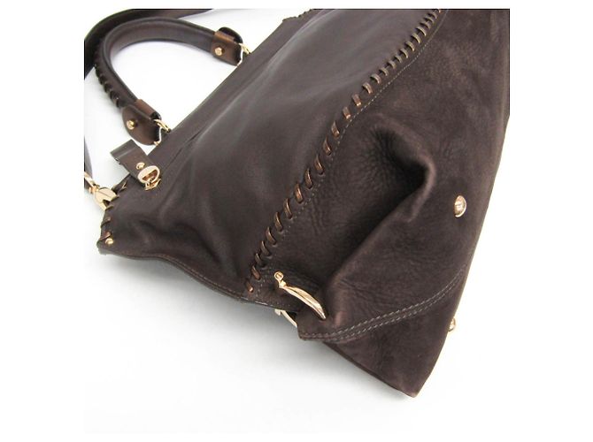 Borsa Salvatore Ferragamo Gancini Sophia Marrone Bronzo - vista 6