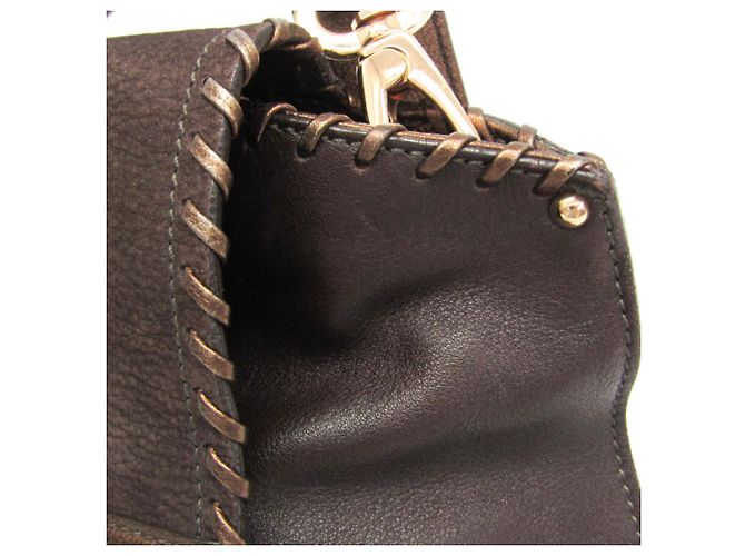 Borsa Salvatore Ferragamo Gancini Sophia Marrone Bronzo - vista 7