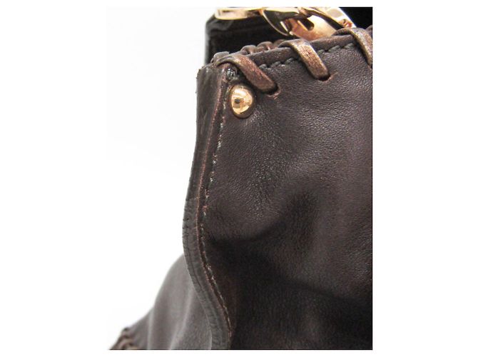 Borsa Salvatore Ferragamo Gancini Sophia Marrone Bronzo - vista 9