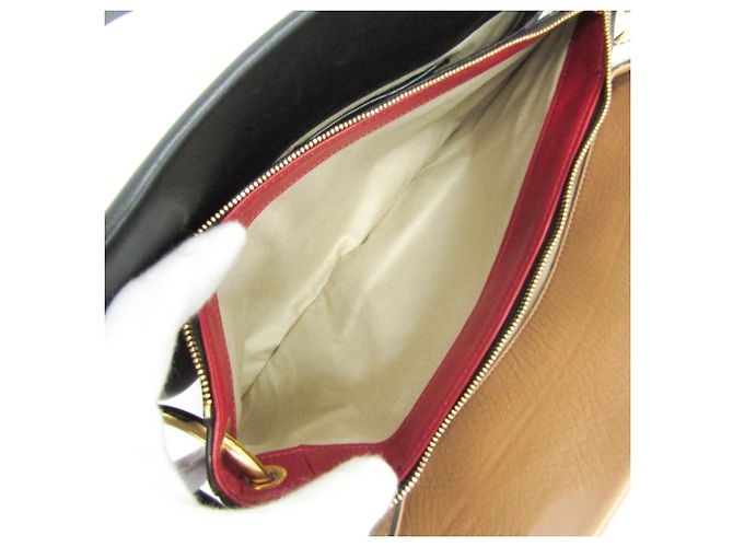 Borsa a tracolla in pelle BEAT da donna Marni Nero Beige Bordò - vista 4