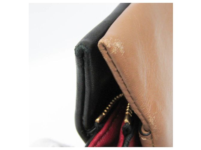 Borsa a tracolla in pelle BEAT da donna Marni Nero Beige Bordò - vista 7