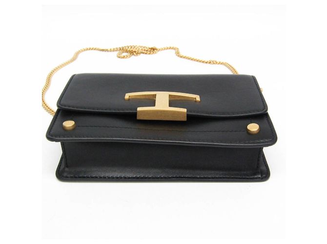 Borsa a tracolla con catena Tod's T-Timeless Belt Nero - vista 6