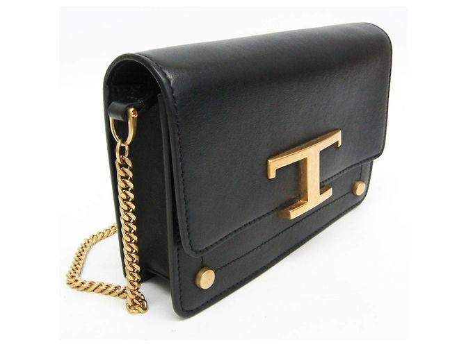 Borsa a tracolla con catena Tod's T-Timeless Belt Nero - vista 8