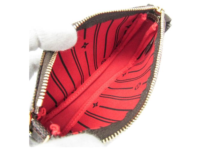 Handtasche Louis Vuitton Damier Mini Pochette Accessoires T&B N58011 Damier ebene - Ansicht 3