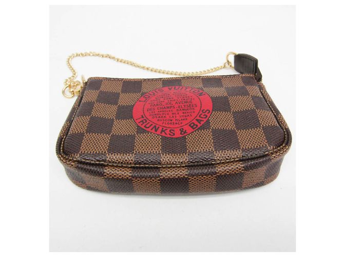 Handtasche Louis Vuitton Damier Mini Pochette Accessoires T&B N58011 Damier ebene - Ansicht 4