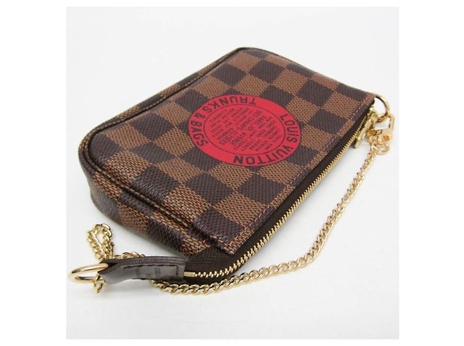 Handtasche Louis Vuitton Damier Mini Pochette Accessoires T&B N58011 Damier ebene - Ansicht 7
