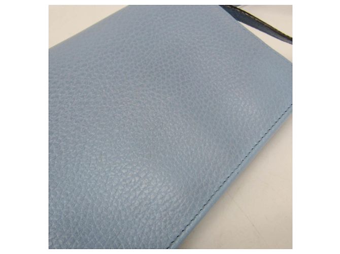 Portafoglio a tracolla con catena in pelle Gucci Swing Blu chiaro - vista 12
