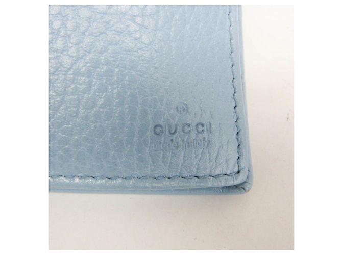 Portafoglio a tracolla con catena in pelle Gucci Swing Blu chiaro - vista 16