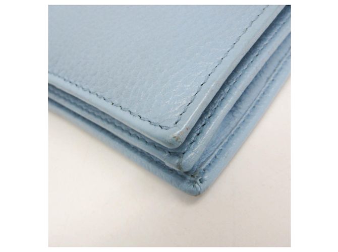 Portafoglio a tracolla con catena in pelle Gucci Swing Blu chiaro - vista 7
