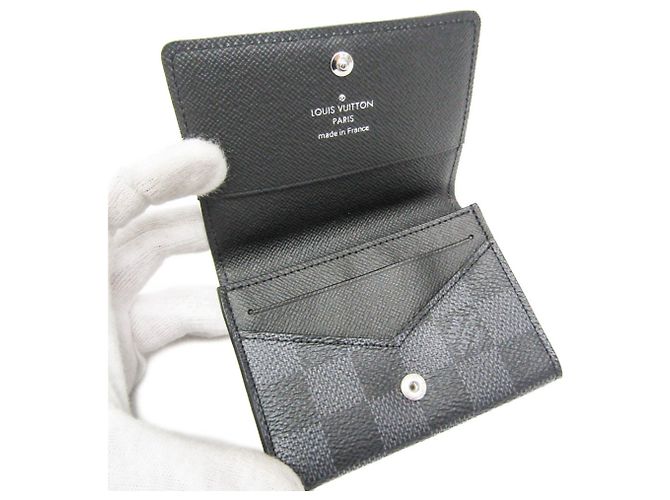 Portacarte da visita Louis Vuitton Envelope Nero - vista 4