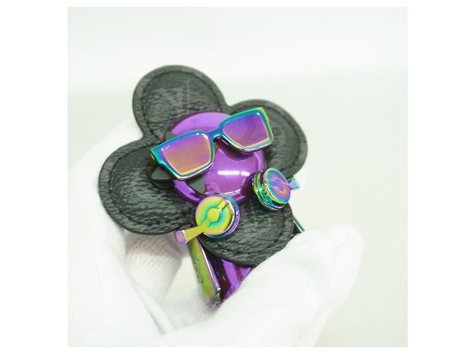 Vivienne Louis Vuitton Keyring Charm Black Purple - view 4