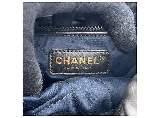 Borsa Chanel in pelle di vitello grigia Marrone - vista 13