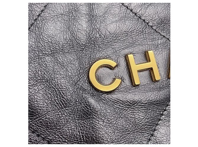 Borsa Chanel in pelle di vitello grigia Marrone - vista 6