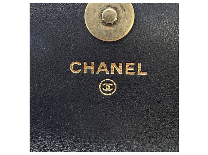 Borsa a tracolla con catena in pelle di vitello granulata gunmetal Chanel Metallico - vista 13
