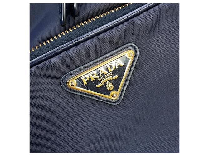 Borsa a mano Prada Duet Nylon e pelle Blu navy - vista 12