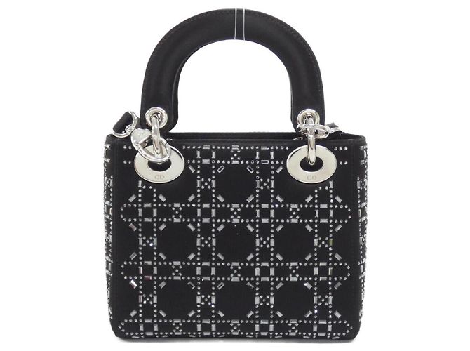 Mini borsa Lady Christian Dior Nero Bianco - vista 2