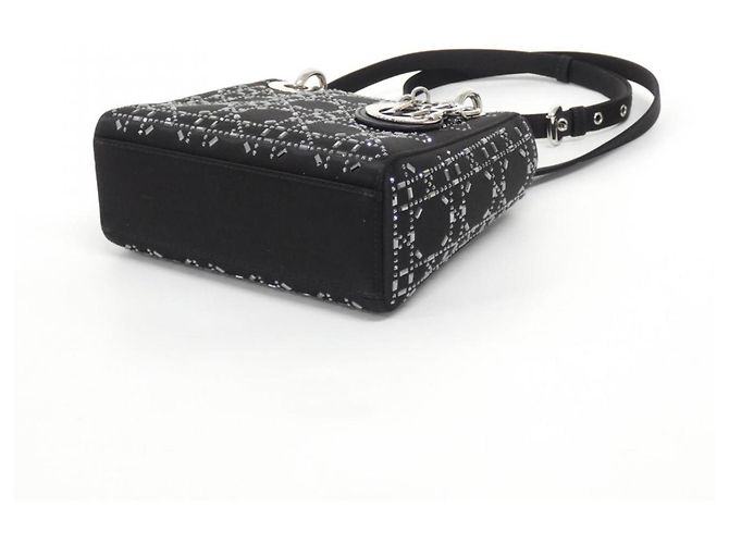 Mini borsa Lady Christian Dior Nero Bianco - vista 3
