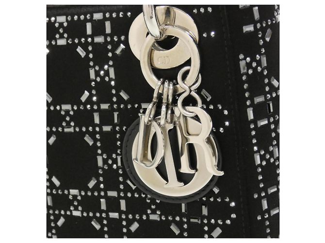Mini borsa Lady Christian Dior Nero Bianco - vista 4