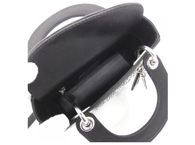 Mini borsa Lady Christian Dior Nero Bianco - vista 6