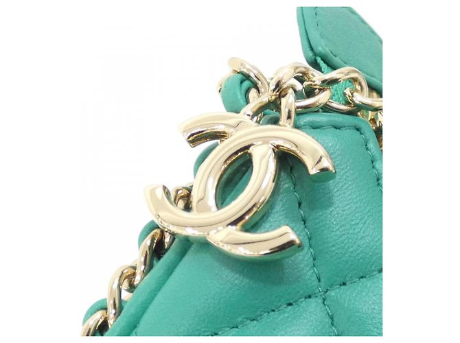 Borsa a tracolla Chanel AS3917 in agnello verde - vista 5