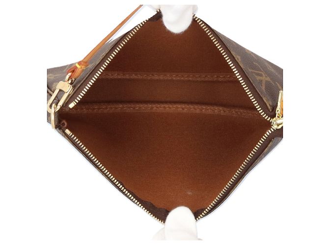 Borsa Louis Vuitton Pochette Accessoires Marrone - vista 8