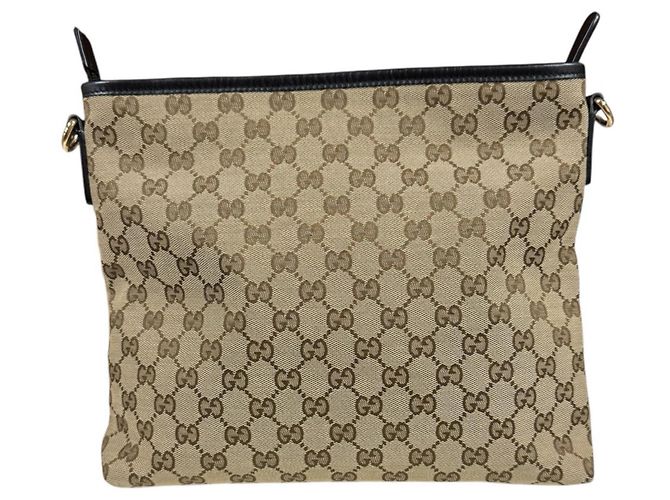 Borsa a Spalla Gucci Sherry Marrone Nero - vista 3