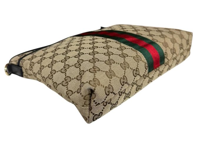 Borsa a Spalla Gucci Sherry Marrone Nero - vista 6