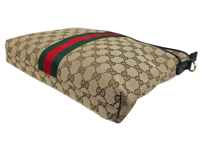 Borsa a Spalla Gucci Sherry Marrone Nero - vista 7