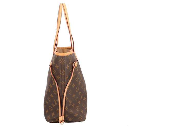 Borsa Tote Louis Vuitton Neverfull MM Monogram Marrone - vista 4