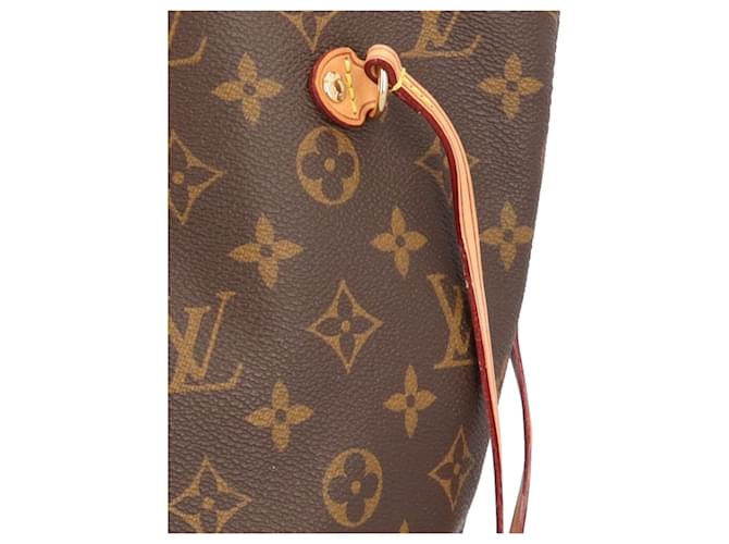 Borsa Tote Louis Vuitton Neverfull MM Monogram Marrone - vista 9