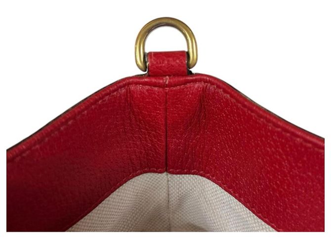Borsa a Spalla Gucci Bosco Patch GG Supreme Marrone Rosso - vista 11